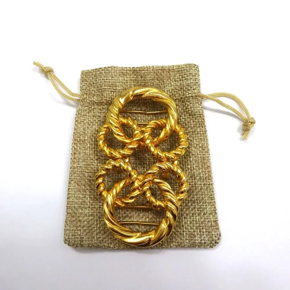 Gay Boyer Gold Tone Belt Buckle